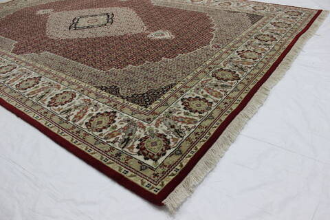 Mahi Red Hand Knotted 67 X 910  Area Rug 902-111998 Image 1
