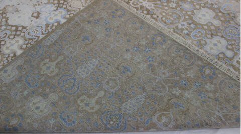 Modern Beige Hand Knotted 80 X 100  Area Rug 902-112023 Image 2