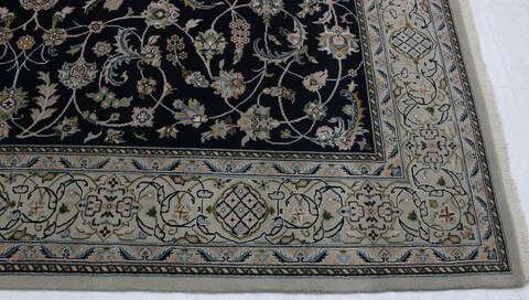 Nain Blue Hand Knotted 82 X 99  Area Rug 902-112048 Image 2