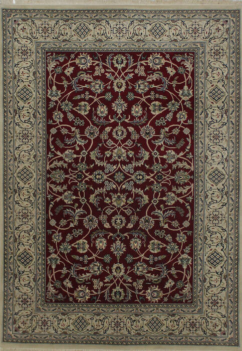 Nain Red Hand Knotted 57 X 81  Area Rug 902-112050 Image 0