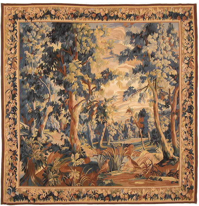 Tapestry Brown Square Hand Knotted 80 X 80  Area Rug 254-112095 Image 0