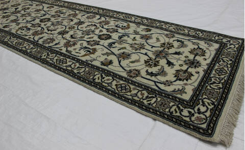 Nain Beige Runner Hand Knotted 26 X 1210  Area Rug 902-112106 Image 2