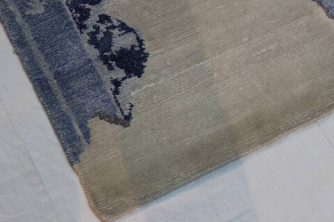 Modern Beige Hand Knotted 711 X 910  Area Rug 902-112108 Image 1