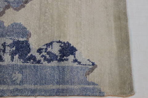 Modern Beige Hand Knotted 711 X 910  Area Rug 902-112108 Image 2
