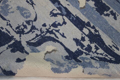 Modern Beige Hand Knotted 711 X 910  Area Rug 902-112108 Image 3