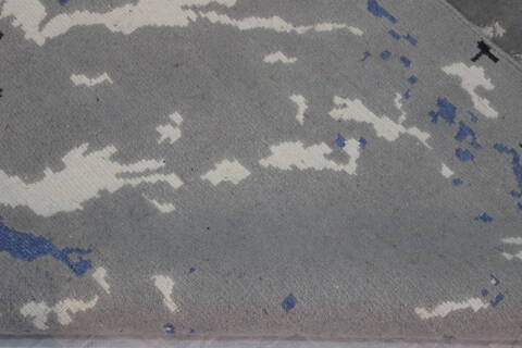 Modern-Contemporary Grey Hand Knotted 81 X 98  Area Rug 902-112109 Image 3