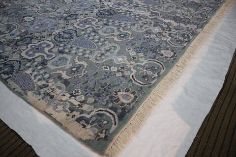 Jaldar Blue Hand Knotted 81 X 100  Area Rug 902-112112 Image 1