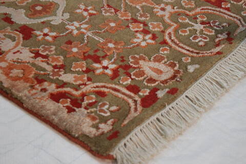 Modern Multicolor Hand Knotted 710 X 99  Area Rug 902-112115 Image 1