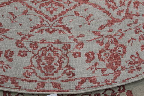 Modern Green Round Hand Knotted 82 X 82  Area Rug 902-112146 Image 3