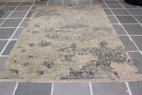 Jaipur Beige Hand Knotted 90 X 120  Area Rug 905-112225 Image 8