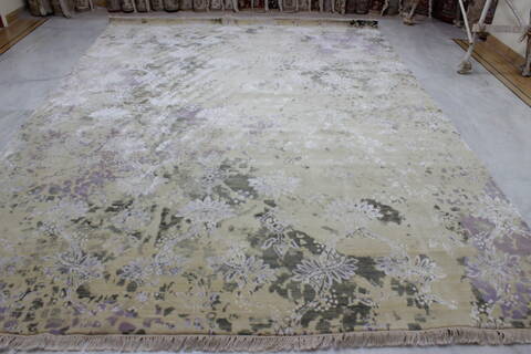 Jaipur Beige Hand Knotted 91 X 123  Area Rug 905-112230 Image 1