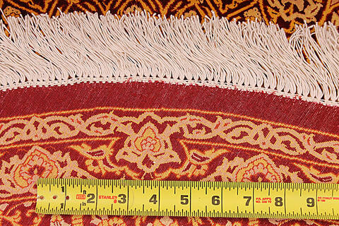 Qum Yellow Round Hand Knotted 68 X 68  Area Rug 254-112242 Image 5