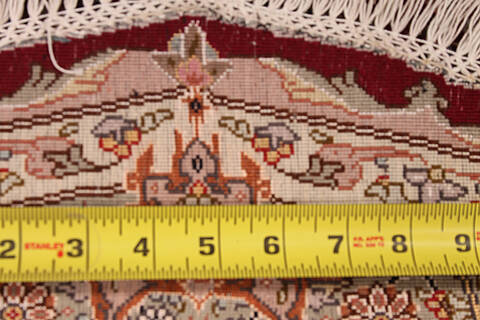 Mahi Red Round Hand Knotted 35 X 35  Area Rug 254-112255 Image 1