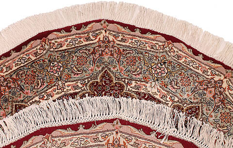 Mahi Red Round Hand Knotted 35 X 35  Area Rug 254-112255 Image 2