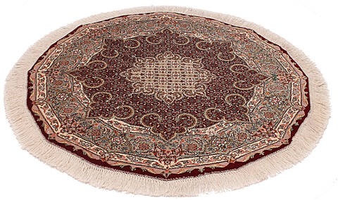 Mahi Red Round Hand Knotted 35 X 35  Area Rug 254-112255 Image 3