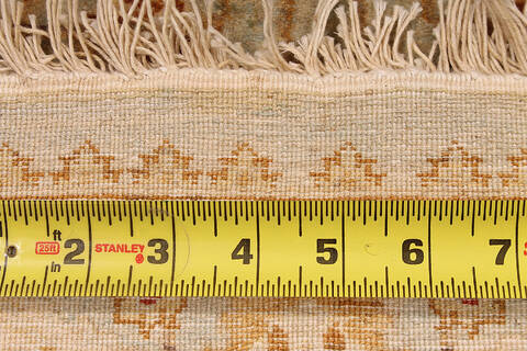Ziegler Beige Runner Hand Knotted 26 X 96  Area Rug 254-112345 Image 2