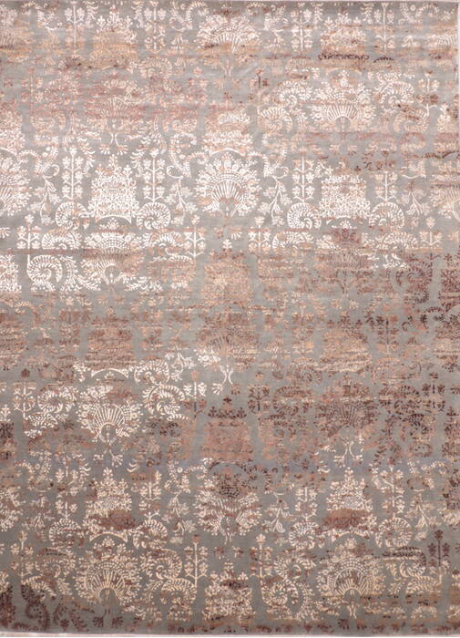 Modern Blue Hand Knotted 90 X 121  Area Rug 905-112405 Image 3