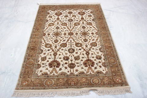 Jaipur Beige Hand Knotted 41 X 61  Area Rug 905-112428 Image 2