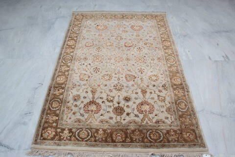 Jaipur Beige Hand Knotted 41 X 61  Area Rug 905-112428 Image 4