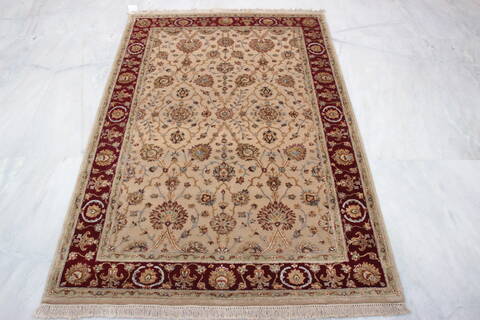 Jaipur Beige Hand Knotted 40 X 60  Area Rug 905-112429 Image 2