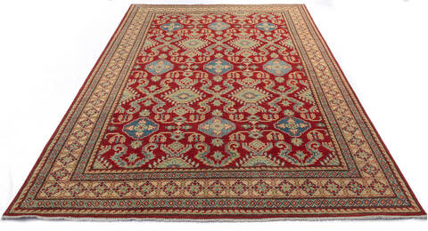 Kazak Red Hand Knotted 71 X 911  Area Rug 700-112475 Image 1