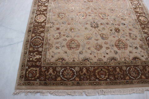 Jaipur Beige Hand Knotted 60 X 91  Area Rug 905-112494 Image 1