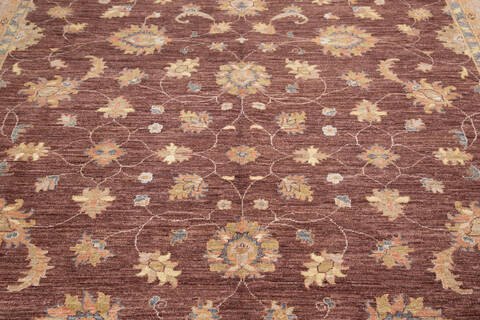 Chobi Brown Hand Knotted 810 X 119  Area Rug 700-112531 Image 2