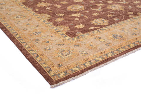 Chobi Brown Hand Knotted 810 X 119  Area Rug 700-112531 Image 4