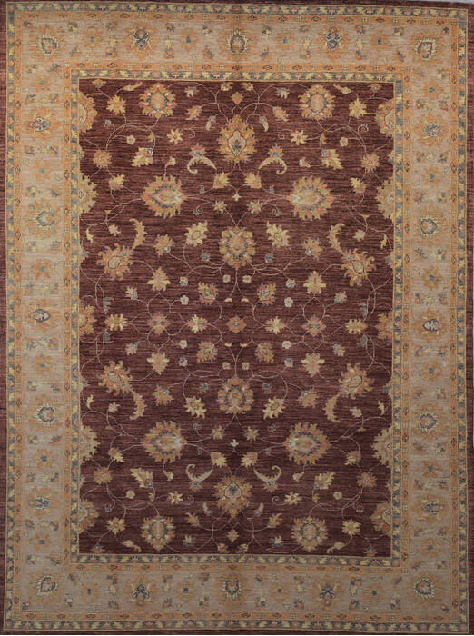 Chobi Brown Hand Knotted 810 X 119  Area Rug 700-112531 Image 0