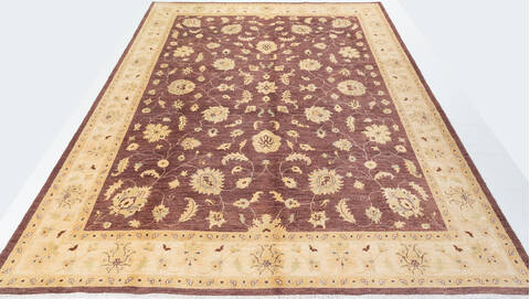 Chobi Brown Hand Knotted 811 X 117  Area Rug 700-112532 Image 1