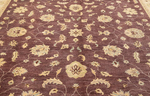 Chobi Brown Hand Knotted 811 X 117  Area Rug 700-112532 Image 5