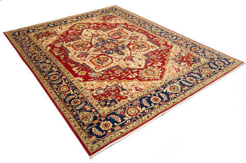 Heriz Red Hand Knotted 83 X 100  Area Rug 700-115744 Image 2