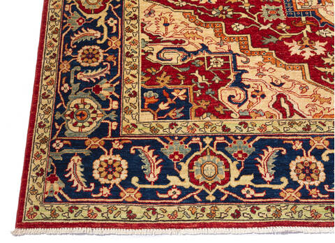Heriz Red Hand Knotted 83 X 100  Area Rug 700-115744 Image 3