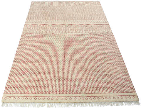 Moroccan White Hand Knotted 63 X 98  Area Rug 700-115751 Image 1
