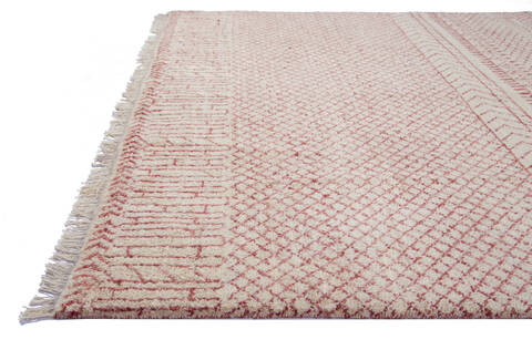 Moroccan White Hand Knotted 63 X 98  Area Rug 700-115751 Image 3