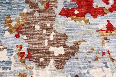 Modern Multicolor Hand Knotted 67 X 101  Area Rug 904-119763 Image 1