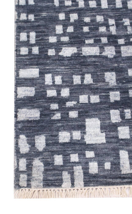 Modern Grey Hand Knotted 32 X 50  Area Rug 904-119810 Image 2