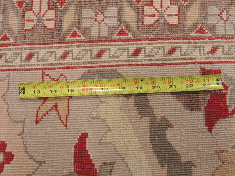 Pishavar Beige Hand Knotted 109 X 150  Area Rug 100-12041 Image 16