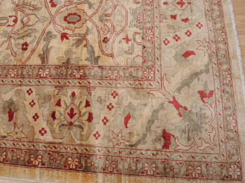 Pishavar Beige Hand Knotted 109 X 150  Area Rug 100-12041 Image 5