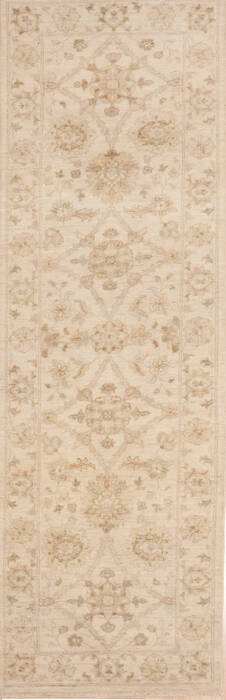 Chobi Beige Runner Hand Knotted 26 X 82  Area Rug 100-12104 Image 0