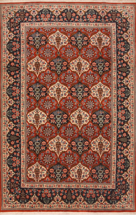 Bakhtiar Red Hand Knotted 63 X 99  Area Rug 100-12137 Image 0