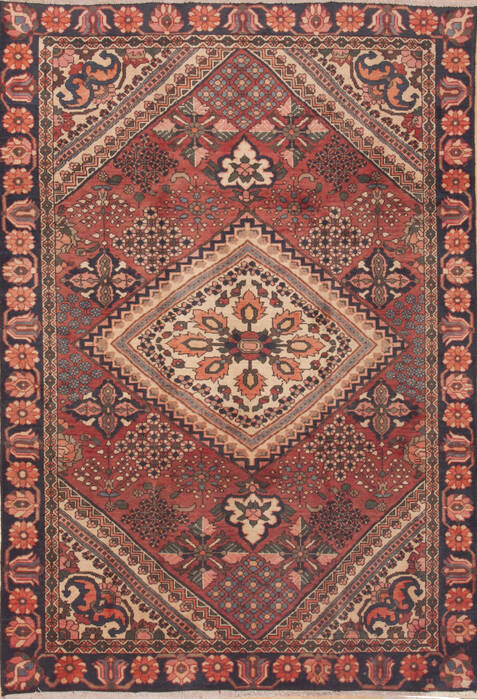 Bakhtiar Red Hand Knotted 63 X 96  Area Rug 100-12310 Image 0