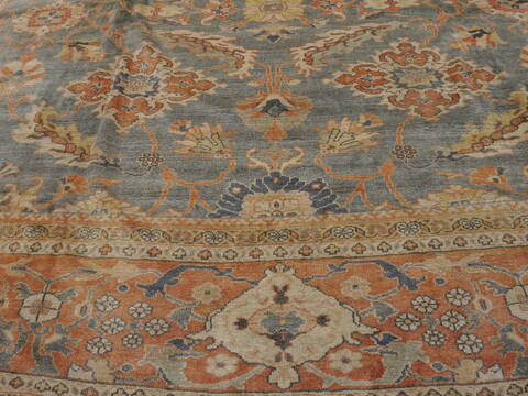 Moshk Abad Green Hand Knotted 145 X 195  Area Rug 100-12350 Image 4