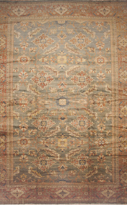 Moshk Abad Green Hand Knotted 145 X 195  Area Rug 100-12350 Image 0