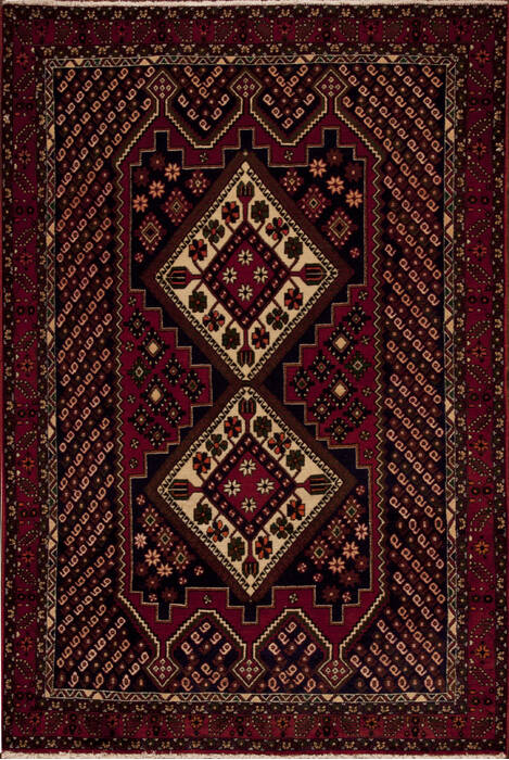 Shahre Babak Red Hand Knotted 44 X 69  Area Rug 251-12393 Image 0