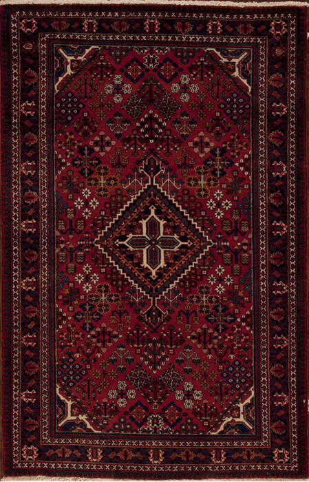 Joshaghan Red Hand Knotted 46 X 70  Area Rug 251-12404 Image 0