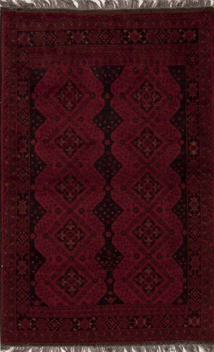 Khan Mohammadi Red Hand Knotted 42 X 63  Area Rug 251-12418 Image 0