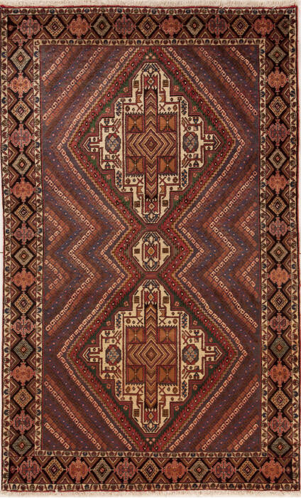 Shahre Babak Multicolor Hand Knotted 46 X 73  Area Rug 251-12459 Image 0