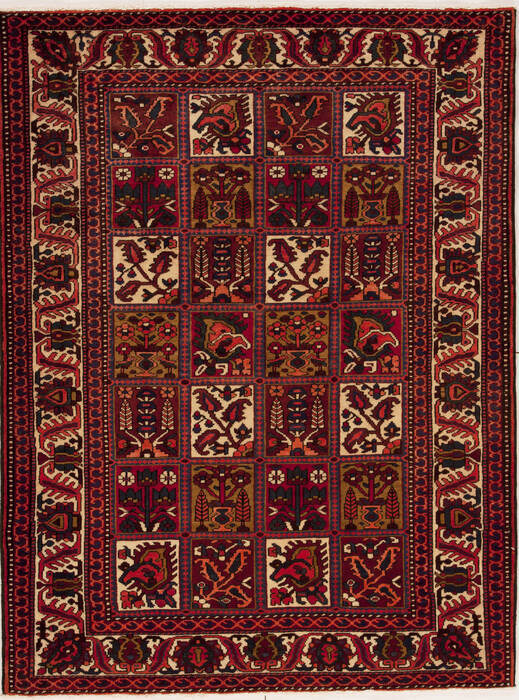 Hamedan Red Hand Knotted 55 X 72  Area Rug 251-12463 Image 0