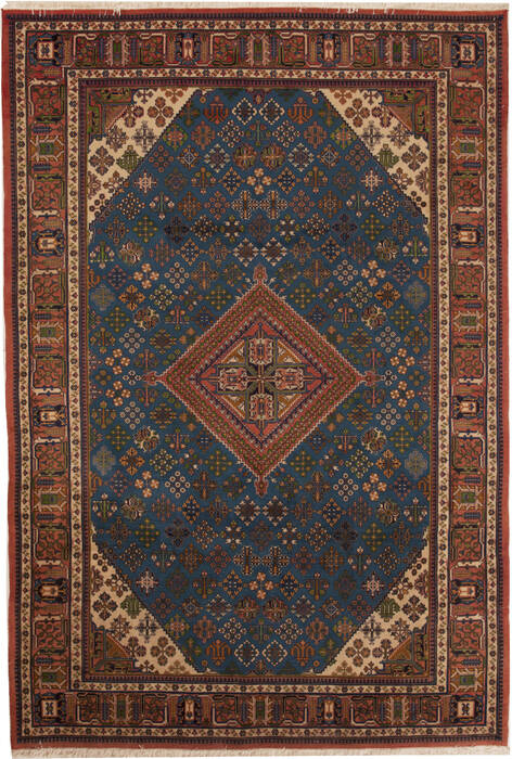 Joshaghan Blue Hand Knotted 70 X 106  Area Rug 251-12505 Image 0